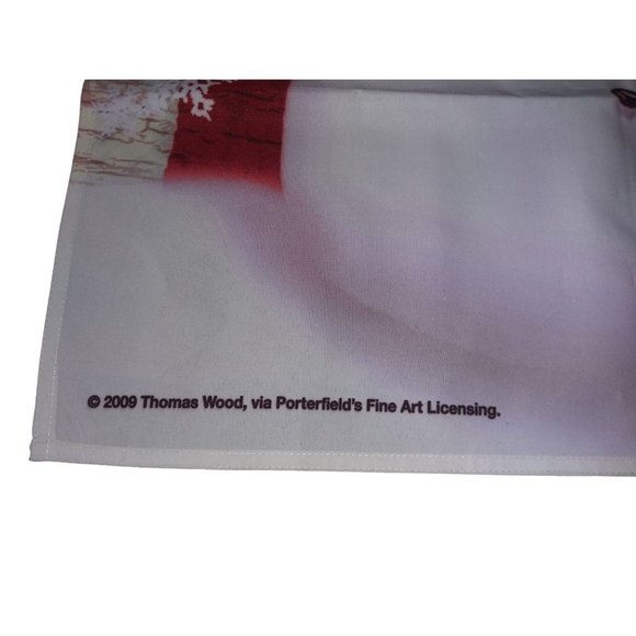 Snowman Christmas Flag Thomas Wood Porterfield's Fine Art Holiday Decor 2009 - Picture 3 of 5